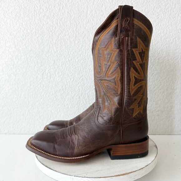 NEW Rod Patrick Mens Cowboy Boots Size 8.5D Perro Loco Brown Western Square Toe - Picture 7 of 13
